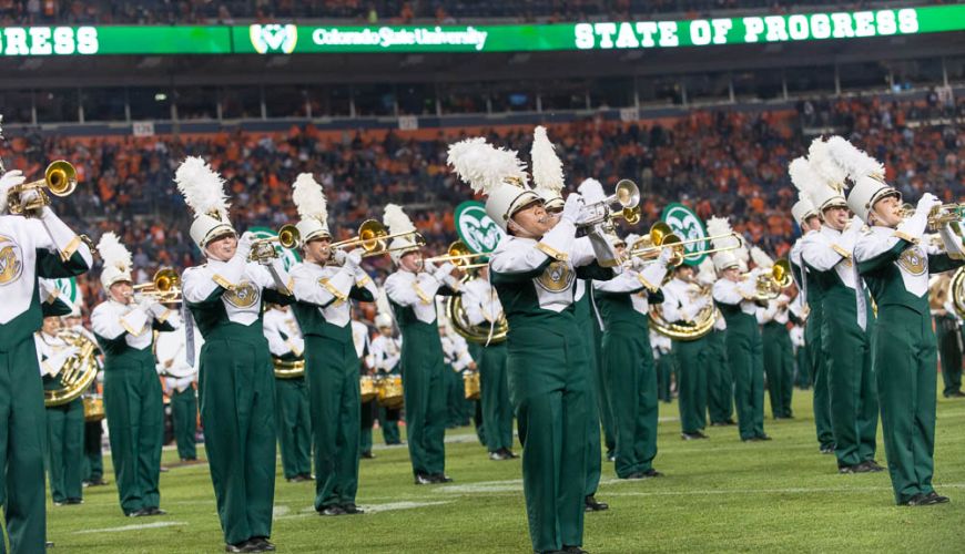 Marching band rocks Thursday Night Football SOURCE