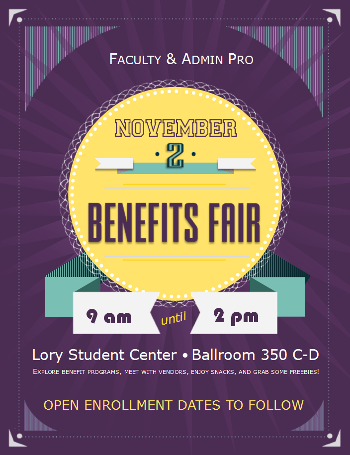 Benefits fair, flu shots and more on Nov. 2
