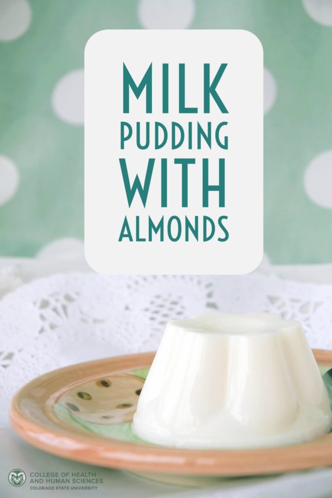 Recipe milk pudding with almonds