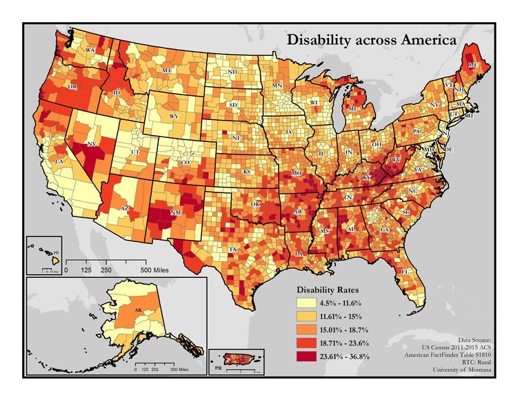 Six charts that illustrate the divide between rural and urban America