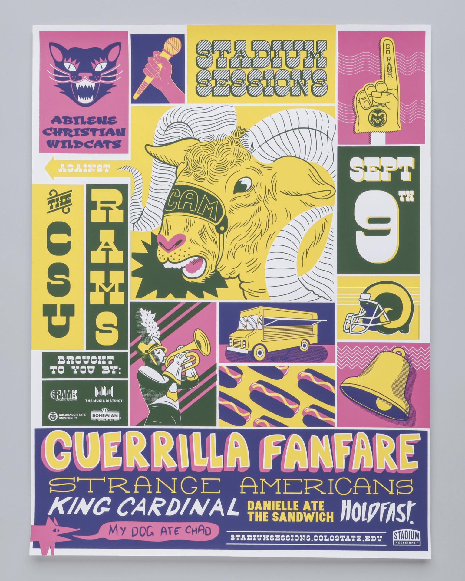 Stadium Sessions gig poster series wins design award