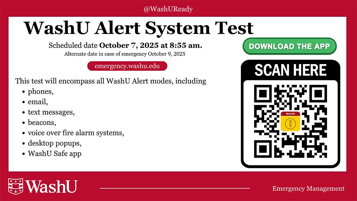 Emergency communication test Oct. 7 The Source WashU