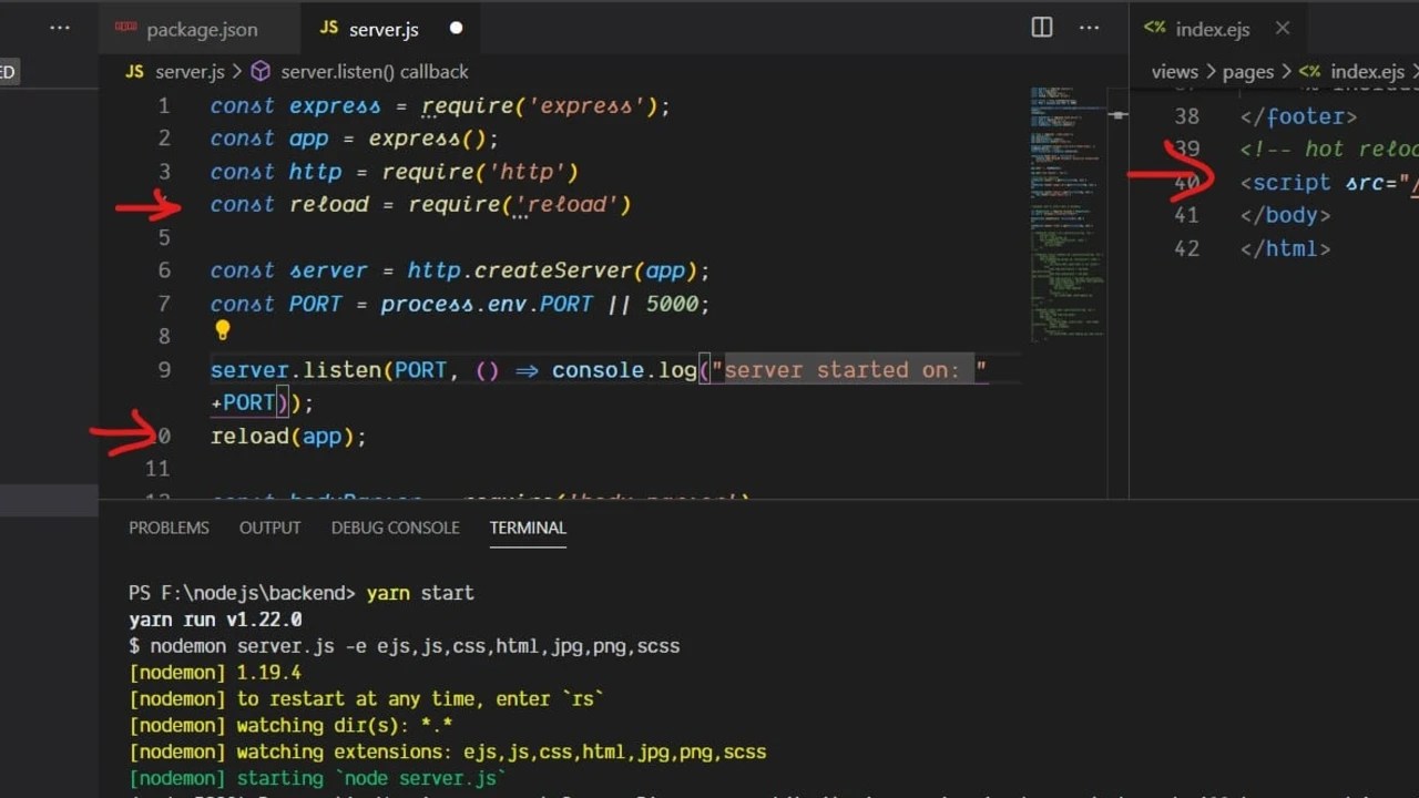 How Can I Setup Auto Reload Node.js in Vscode? SourceBae
