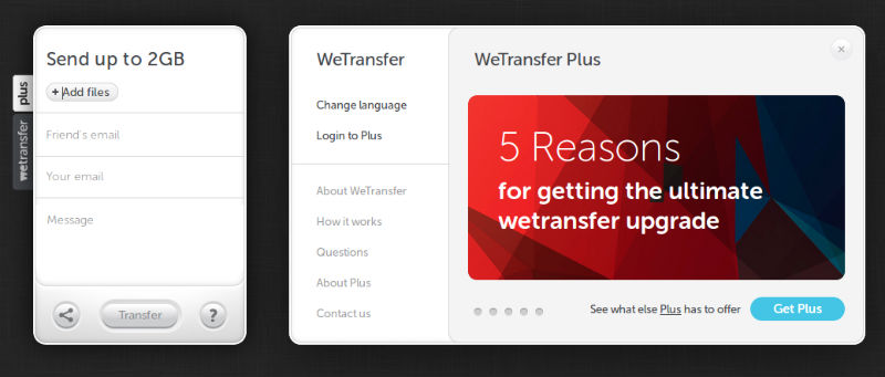Send large files up to 5GB for free pCloud Transfer
