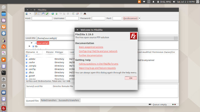 Install FileZilla FTP Client In Ubuntu 16.04 Via Command Line