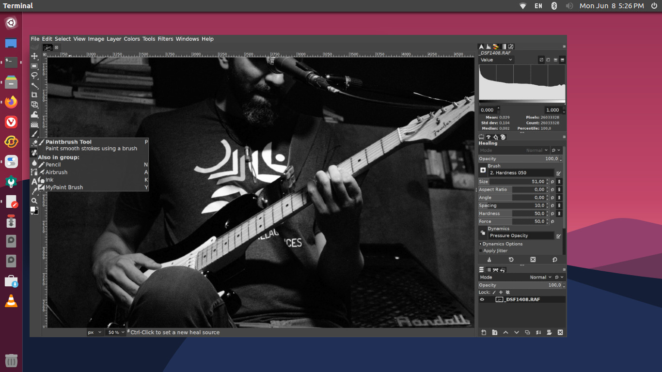 Install GIMP image editor on Linux Ubuntu via commandline
