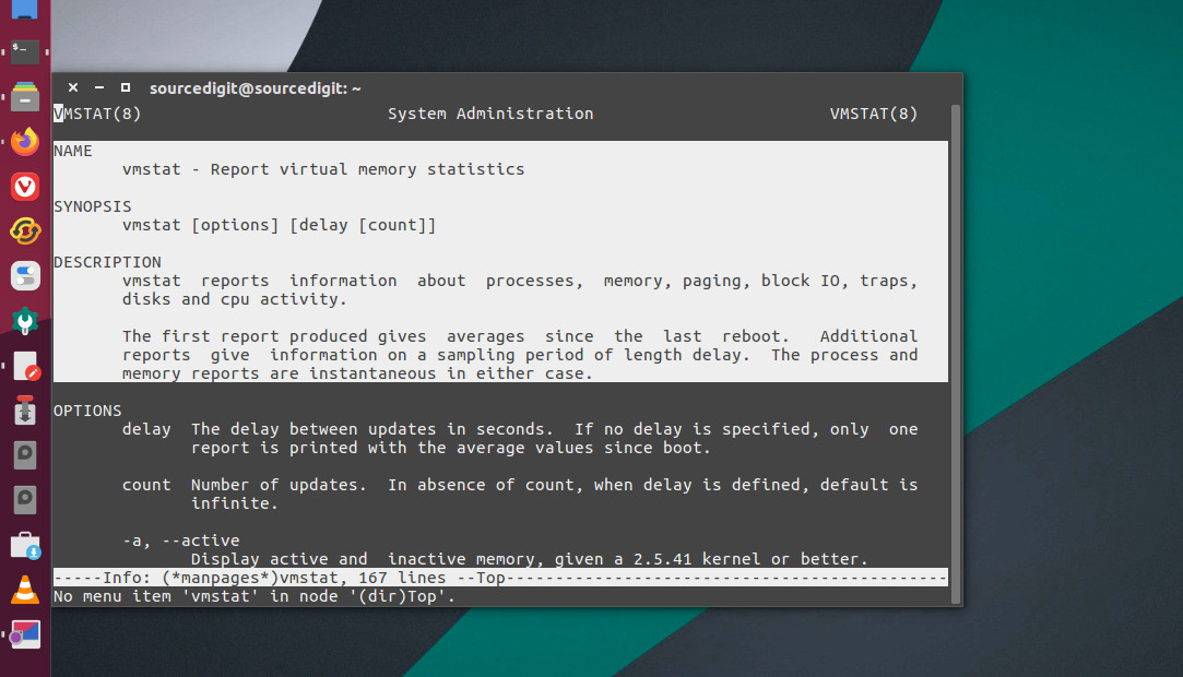 How to check total virtual memory size in Linux Ubuntu