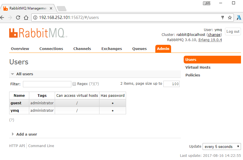 CentOs7.3 build RabbitMQ 3.6 standalone service