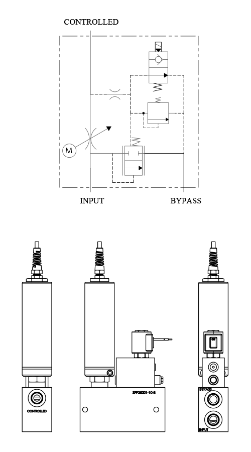 F10 Priority Flow Control Assembly with Relief & Unloading Valve