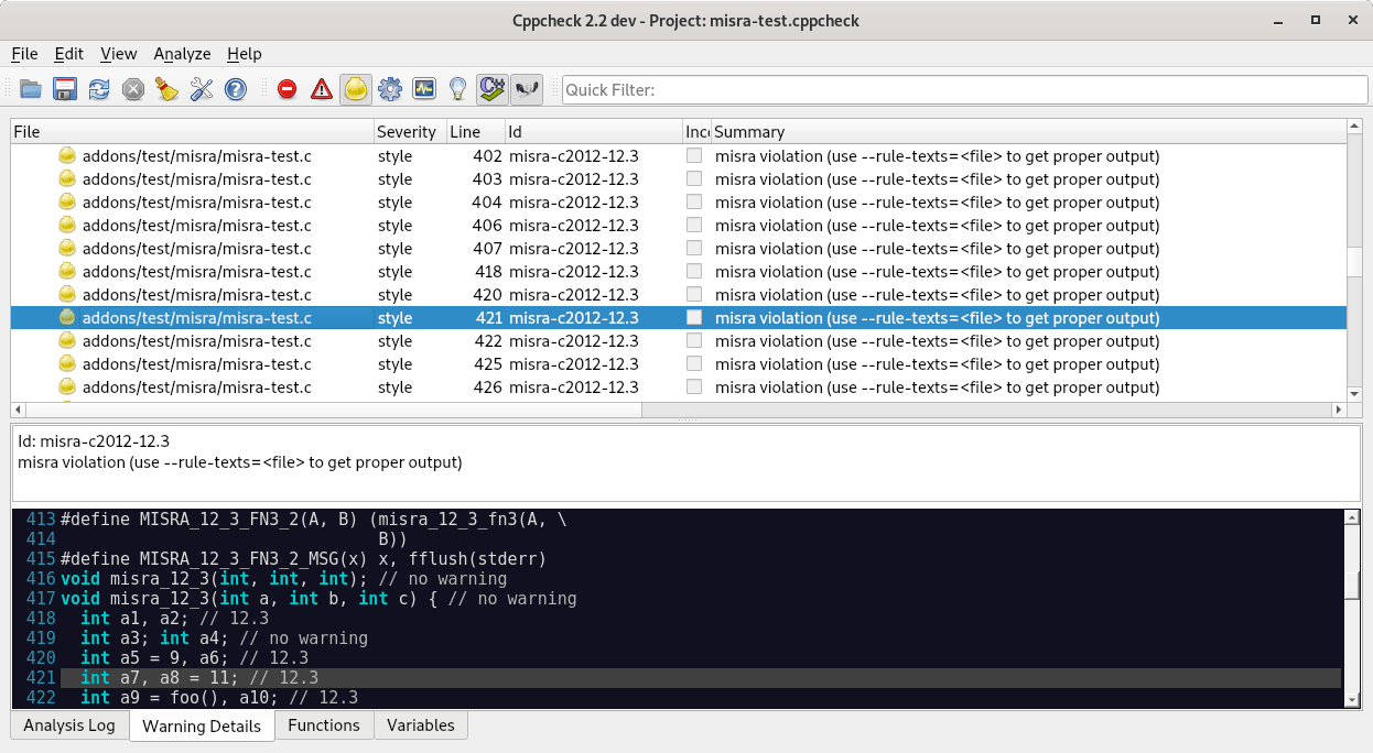 cppcheck / Discussion / General Discussion Use MISRA rules from the GUI?