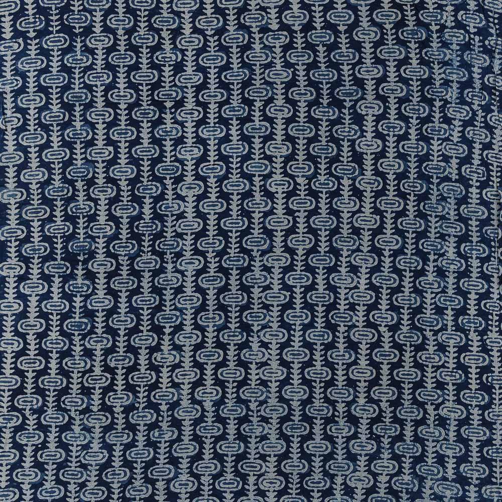 Buy Natural Indigo Dye Jaal Block Print Rayon Fabric Online 9706CL SourceItRight