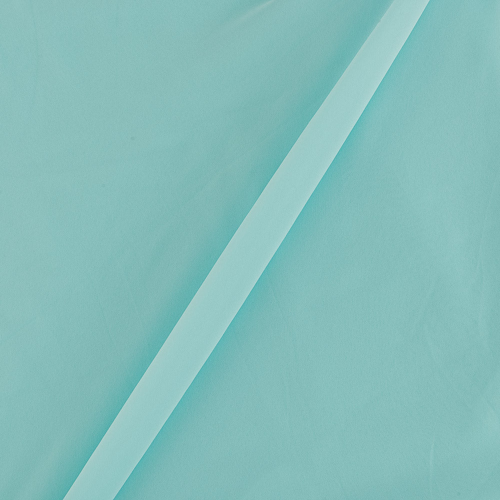 Buy Aqua Colour Plain Dyed Poly Fabric Ideal For Dupatta Online 4016AB SourceItRight