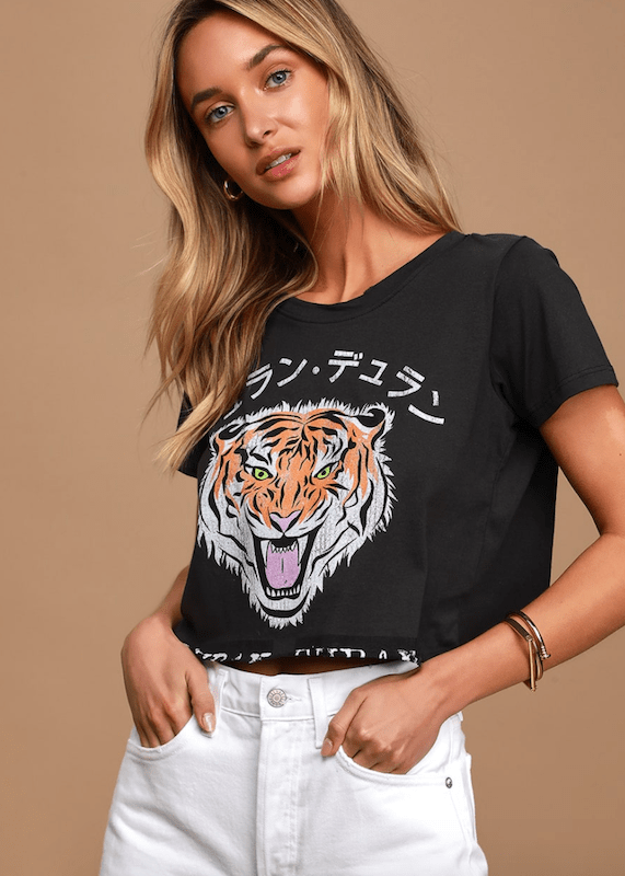 womens tiger graphic tee