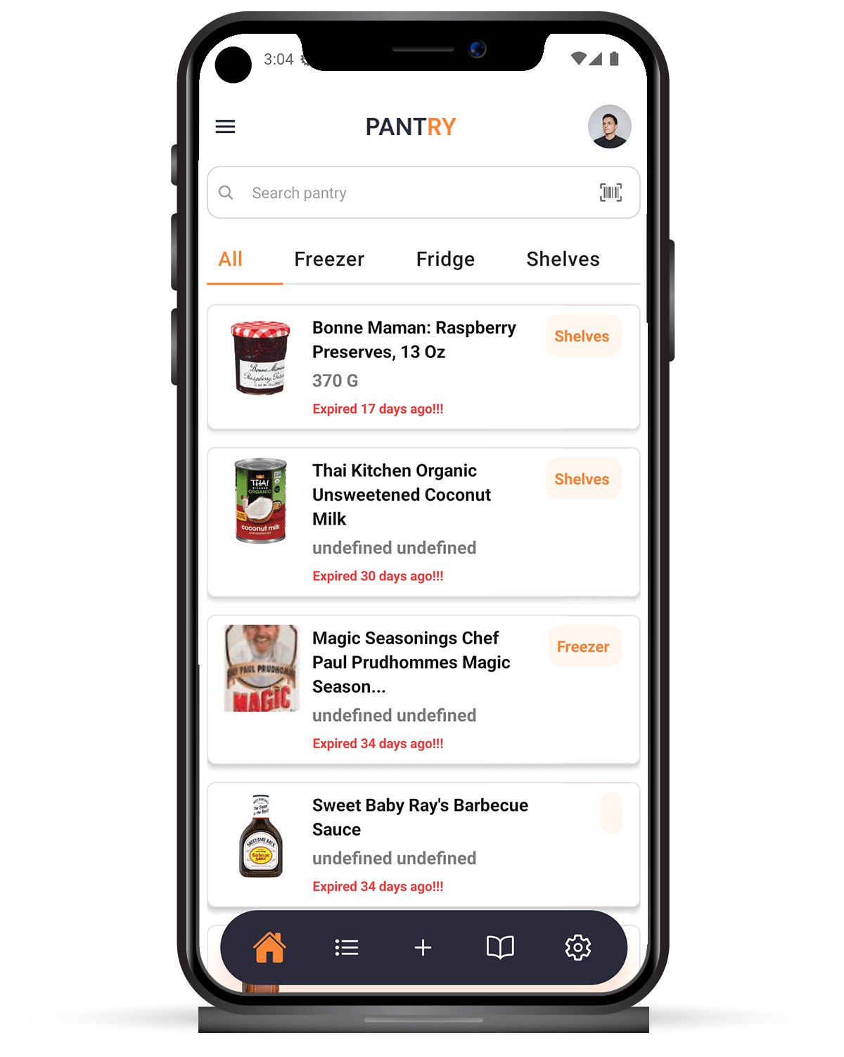 SousChef Pantry tracking app