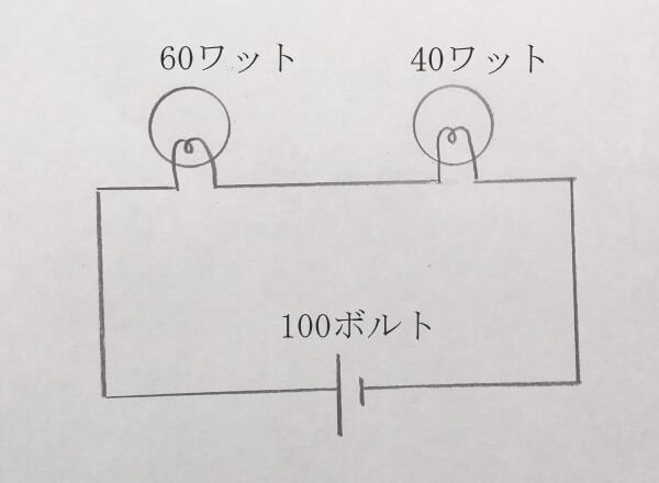 60wと40wの電球を直列につなぐと40wの方が明るくなる不思議 Soutai 40