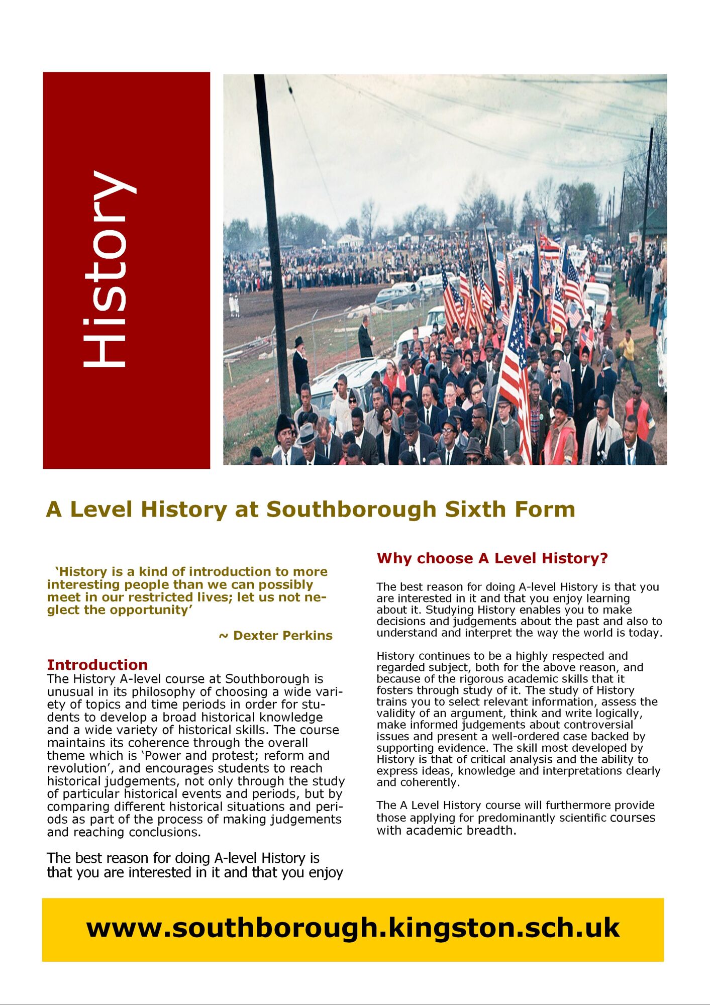 History ALevel Southborough High School