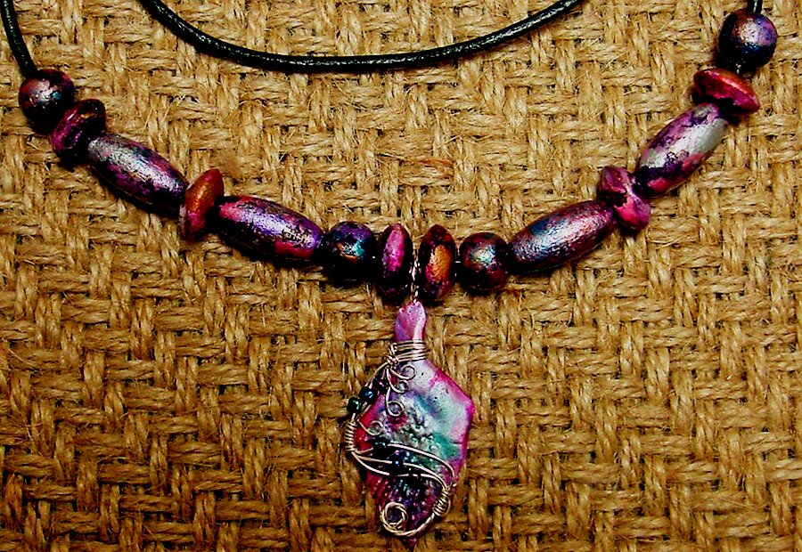 Handcrafted handmade custom gar fish scale 18 necklace ety2 Handcrafted