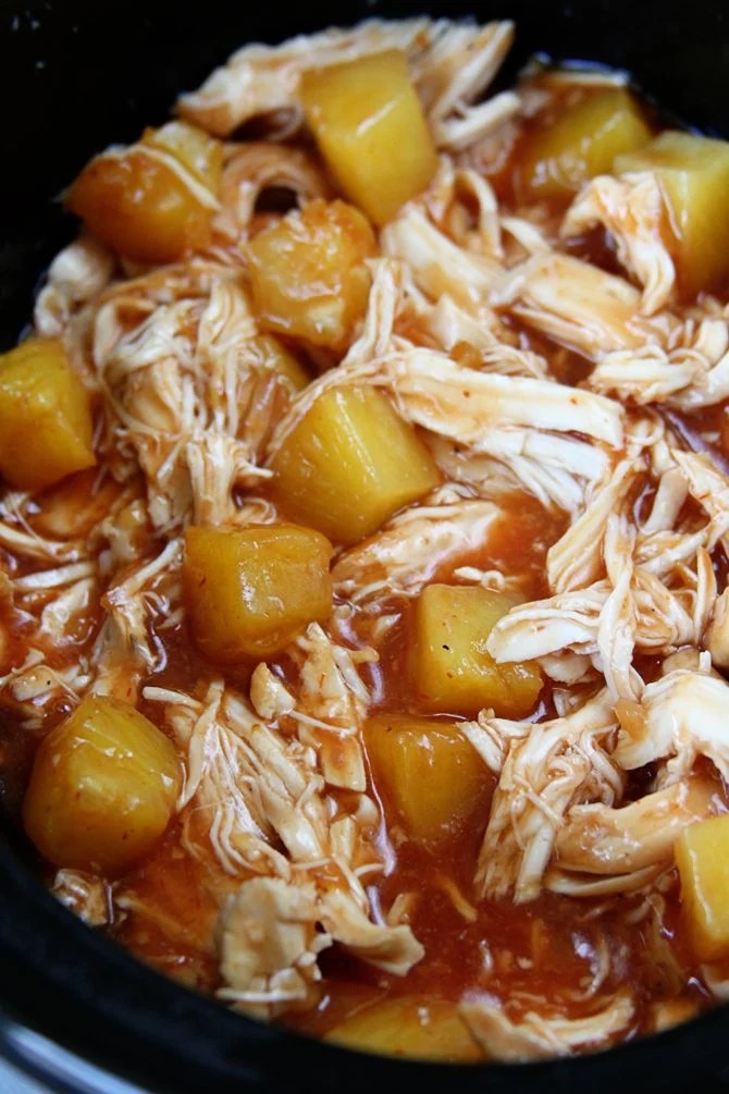 Slow Cooker Pineapple Chicken Sliders Southern Bite