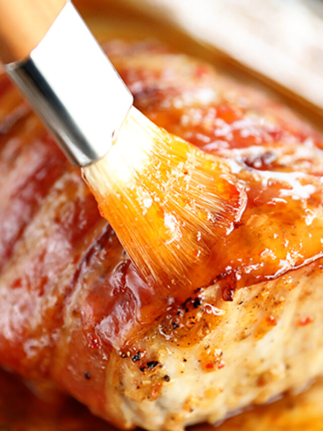 BaconWrapped Pork Loin with Pepper Jelly Glaze Southern Bite