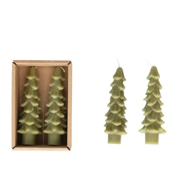 Southern Chic Spatique Creative Coop Tree Candles