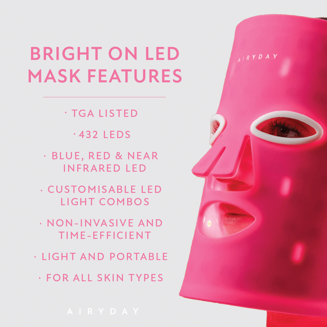 Airyday BRIGHT ON LED Face Mask Southern Cosmetics