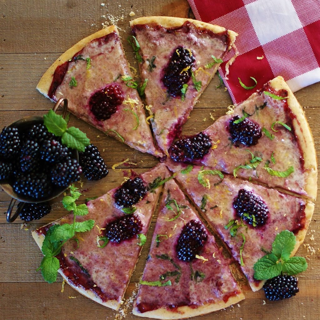 Savory Blackberry Mint Pizza southern discourse