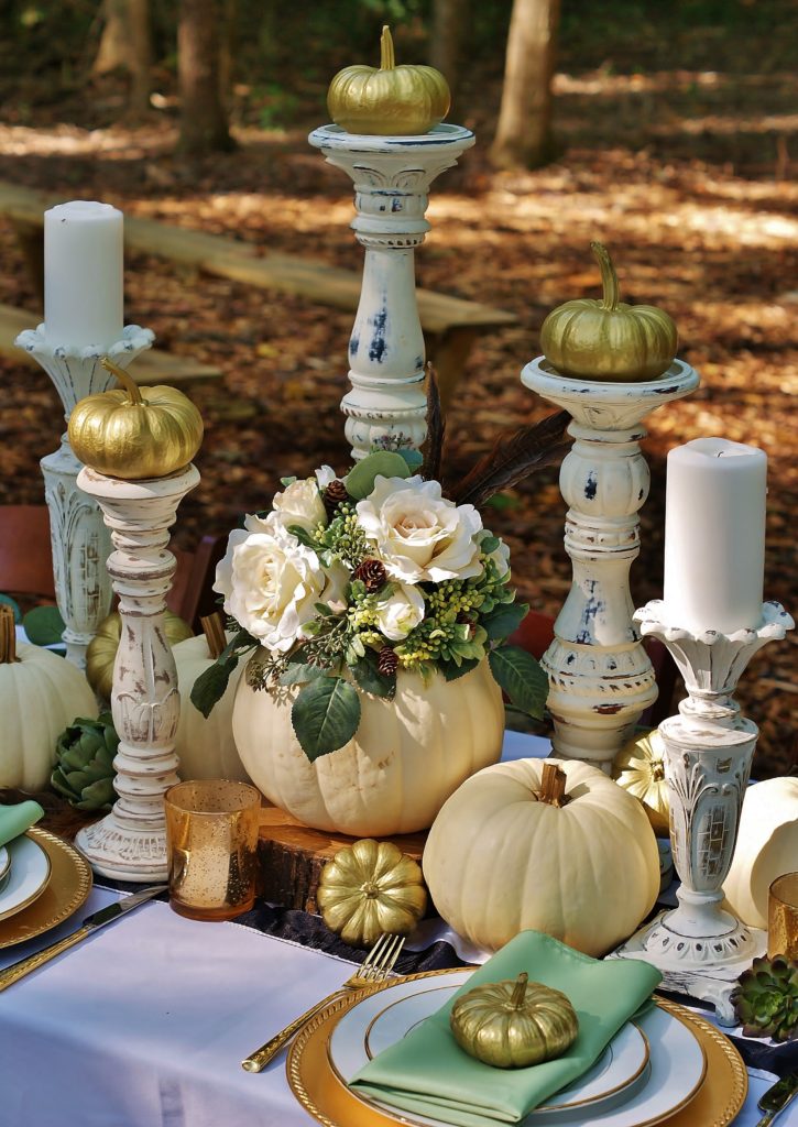 Rustic White Pumpkin Table Southern Discourse