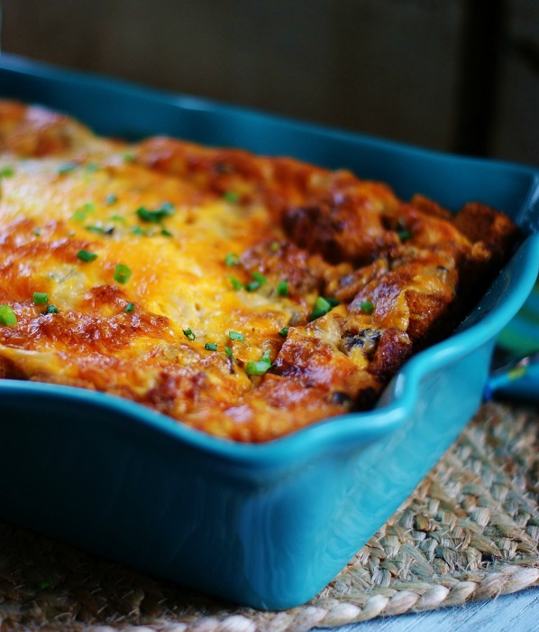 Overnight Sausage Breakfast Casserole with Croutons a southern discourse