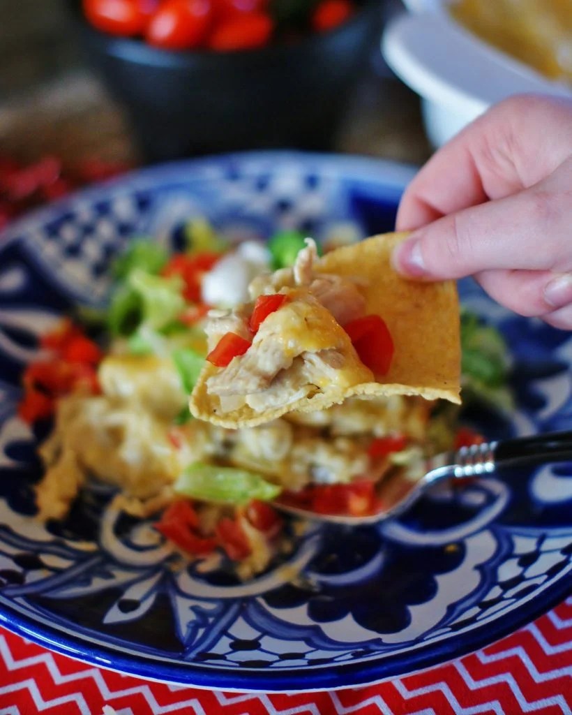 Green Chile Chicken Enchilada Casserole Southern Discourse