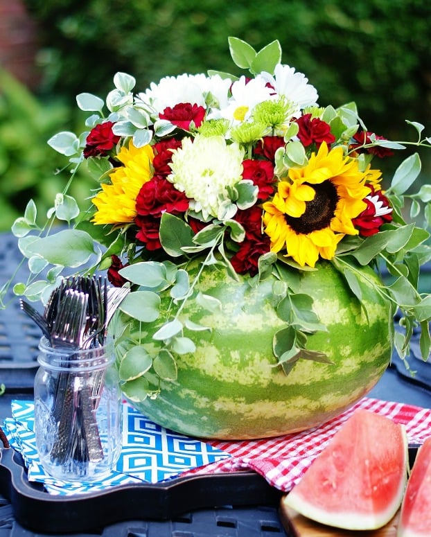 Easy Watermelon Centerpiece HowTo Southern Discourse