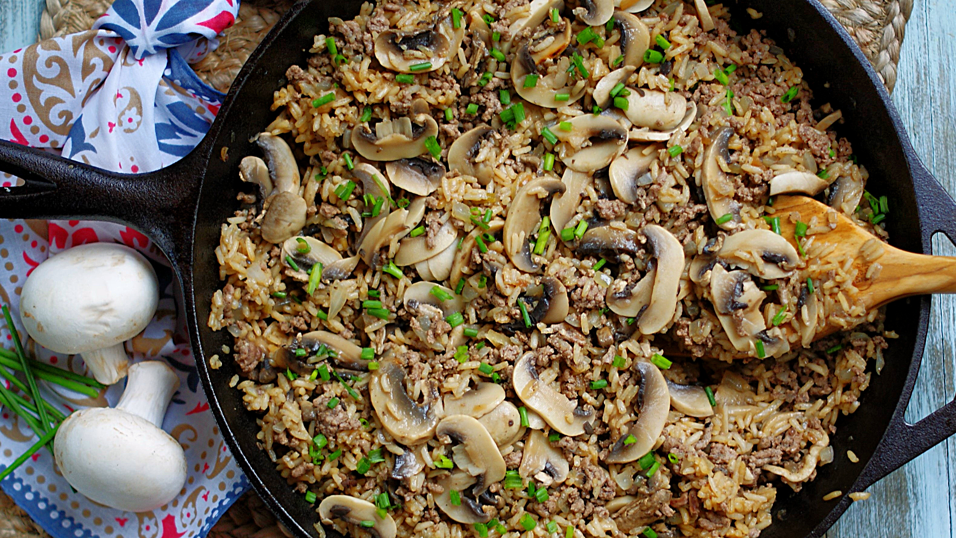 Beef & Mushroom Rice a southern discourse