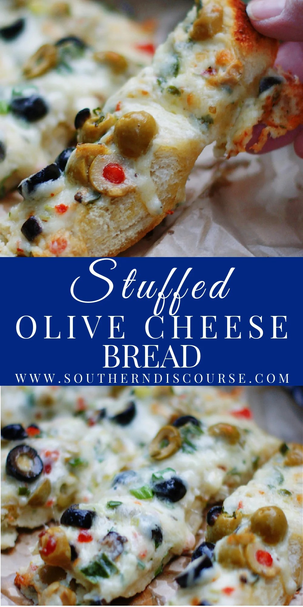 Easy Stuffed Olive Cheese Bread Southern Discourse