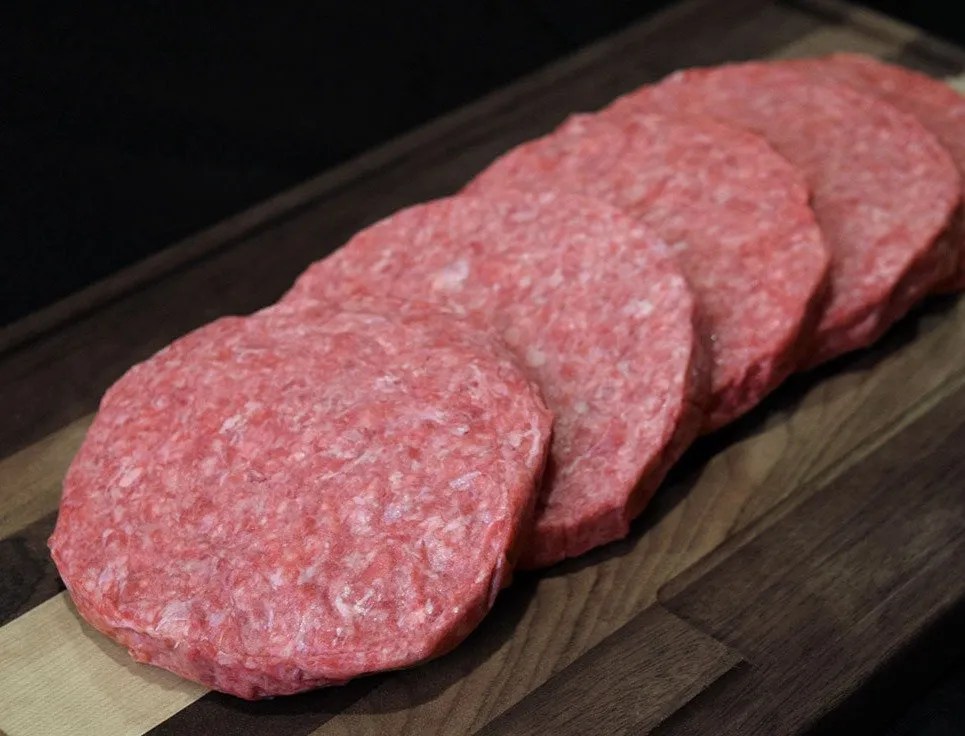 (4) Ground Beef Blend Patties Short Rib, Chuck, Brisket 8oz