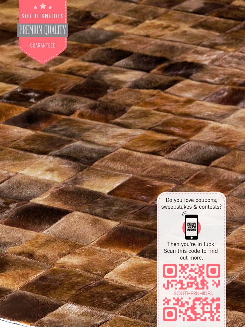 Neutral Hues Cowhide Rug • Virtual Floor For Your Space