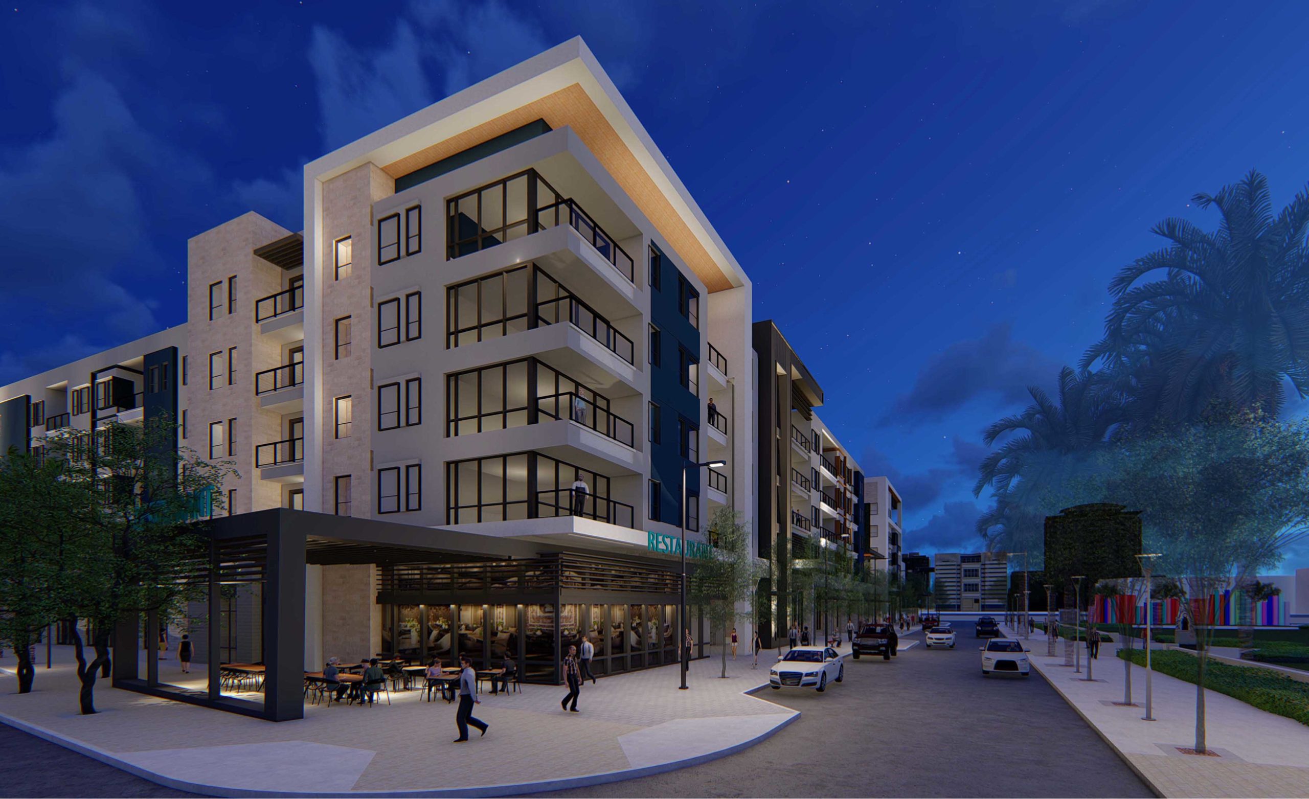 Luxury apartment community Auric Symphony Park in downtown Las Vegas