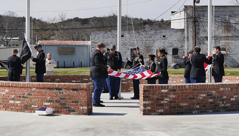 VIDEO Flags raised at DeKalb County Patriot's Park in Fort Payne