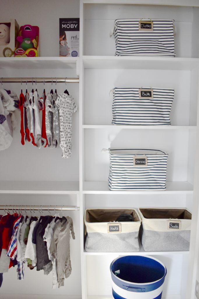 DIY Closet Shelves & Rods Under 100 Nursery Organization