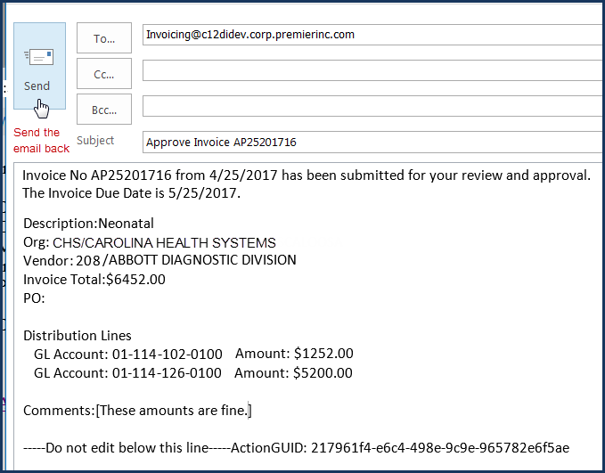 Invoice Approval Processing