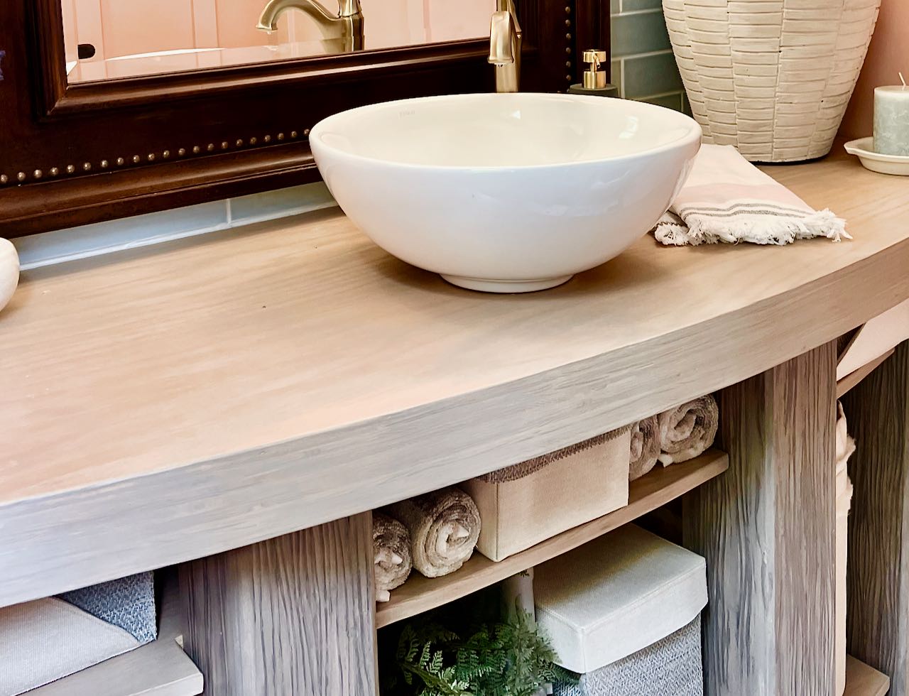 How To Build an Open Shelf Bathroom Vanity South House Designs