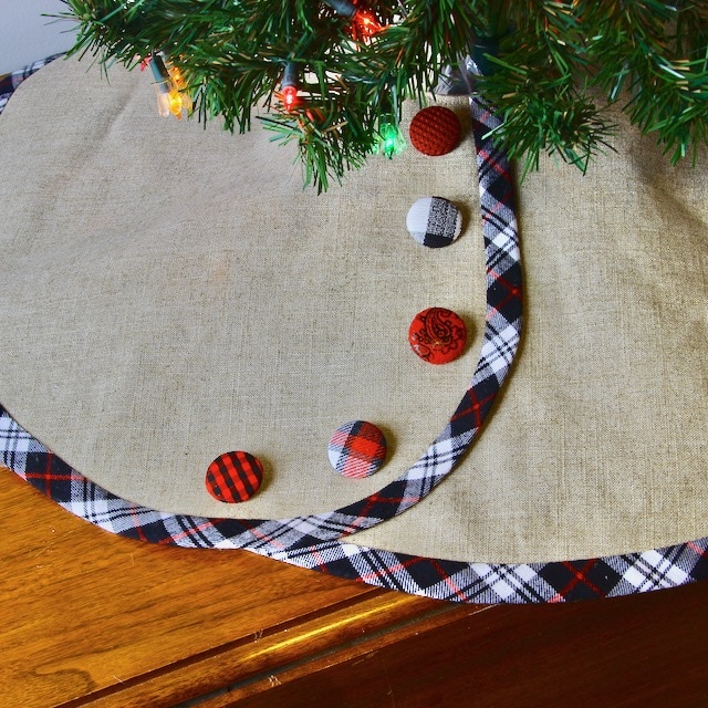 Linen Pencil Christmas Tree Skirt South House Designs