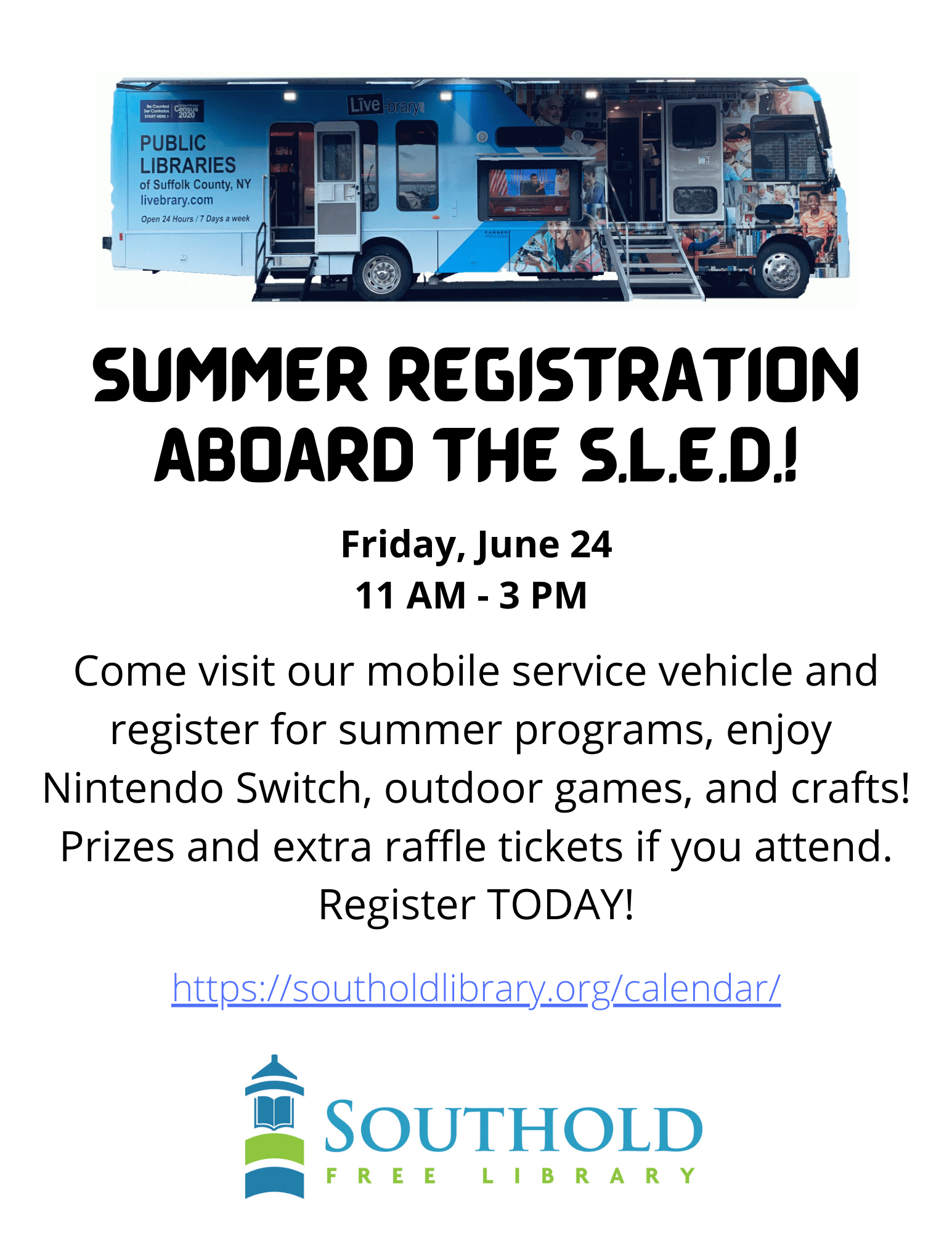 Summer Registration aboard the S.L.E.D. Southold Library