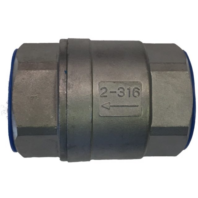 200 CF8M Stainless Steel Threaded 2PC Spring Loaded Check Valve