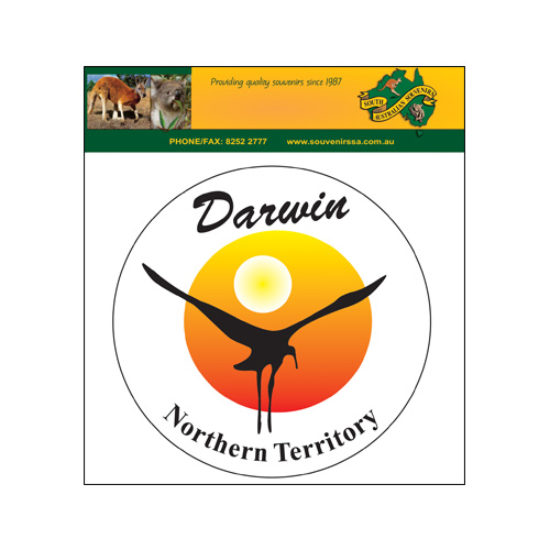 Darwin Round Logo STICKER South Australian Souvenirs