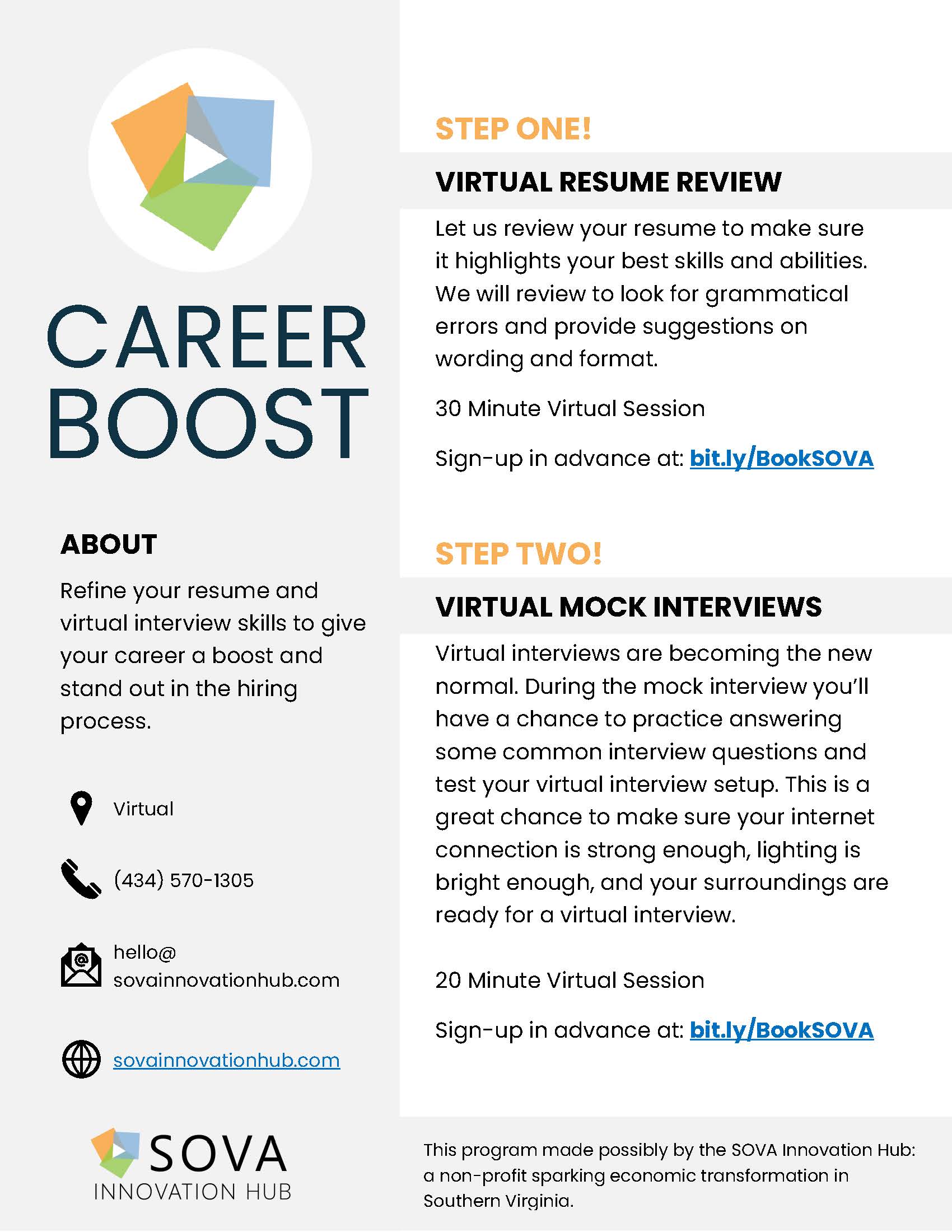 Career Boost SOVA Innovation Hub