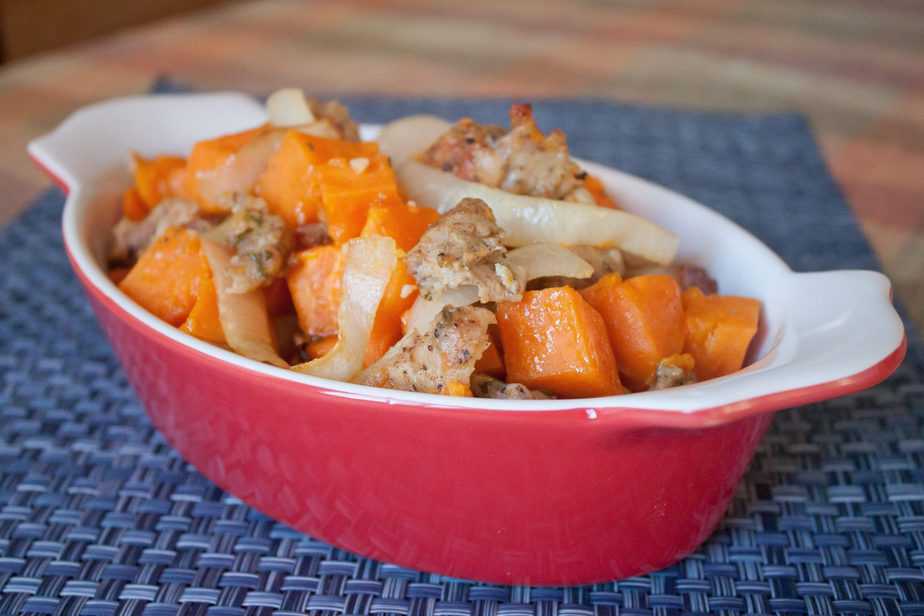 Roasted Rosemary Sweet Potatoes & Chicken Sausage Recipe
