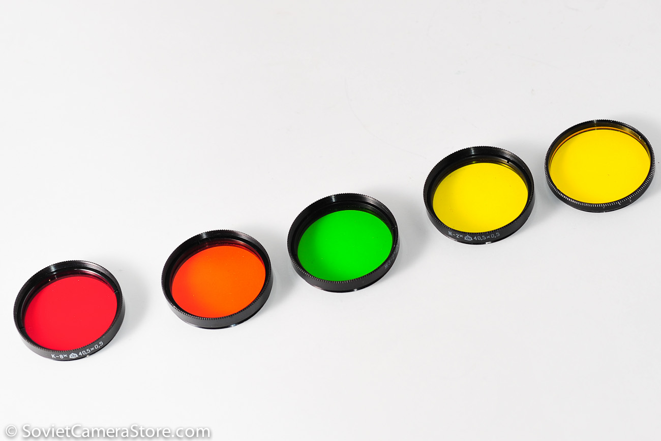 🇵🇭 49mm vintage color filters for B&W red, yellow, green