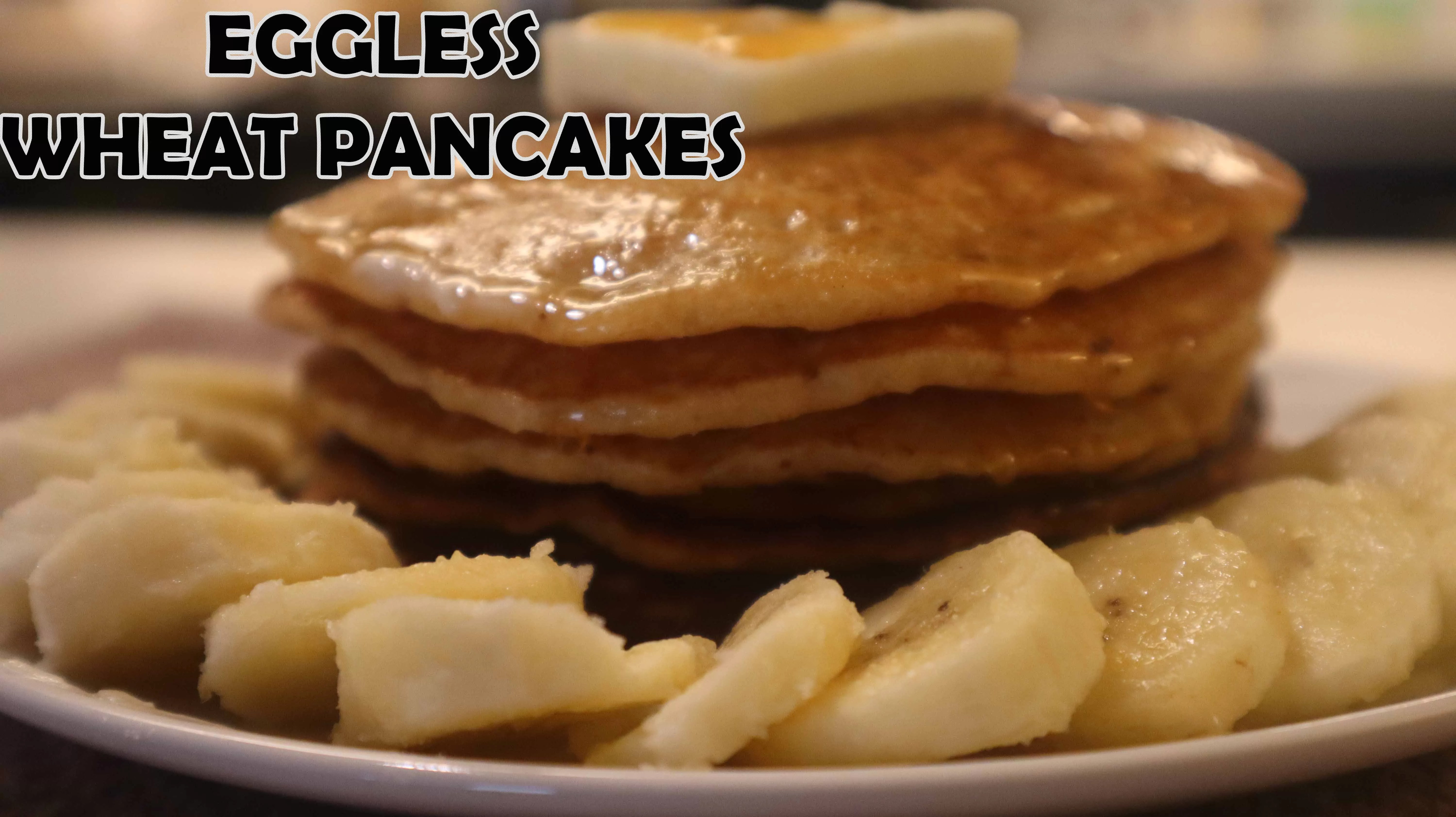 Eggless wheat pancake Simple wheat pancake Sowji's Kitchen