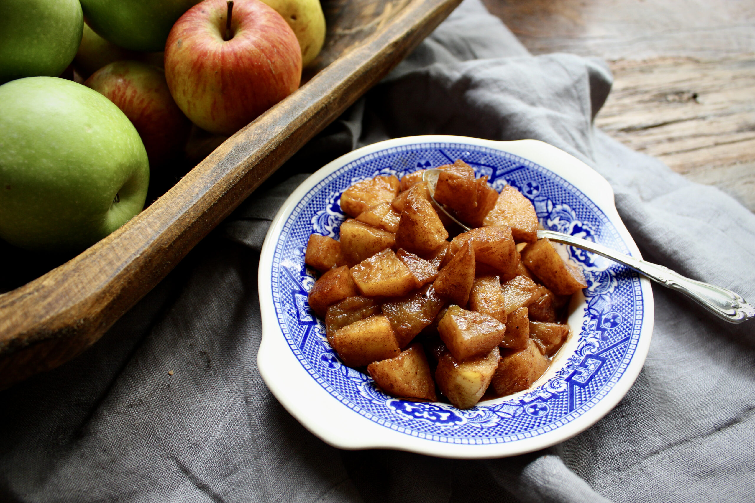Stewed Apples with Cinnamon & Brandy Sow The Table