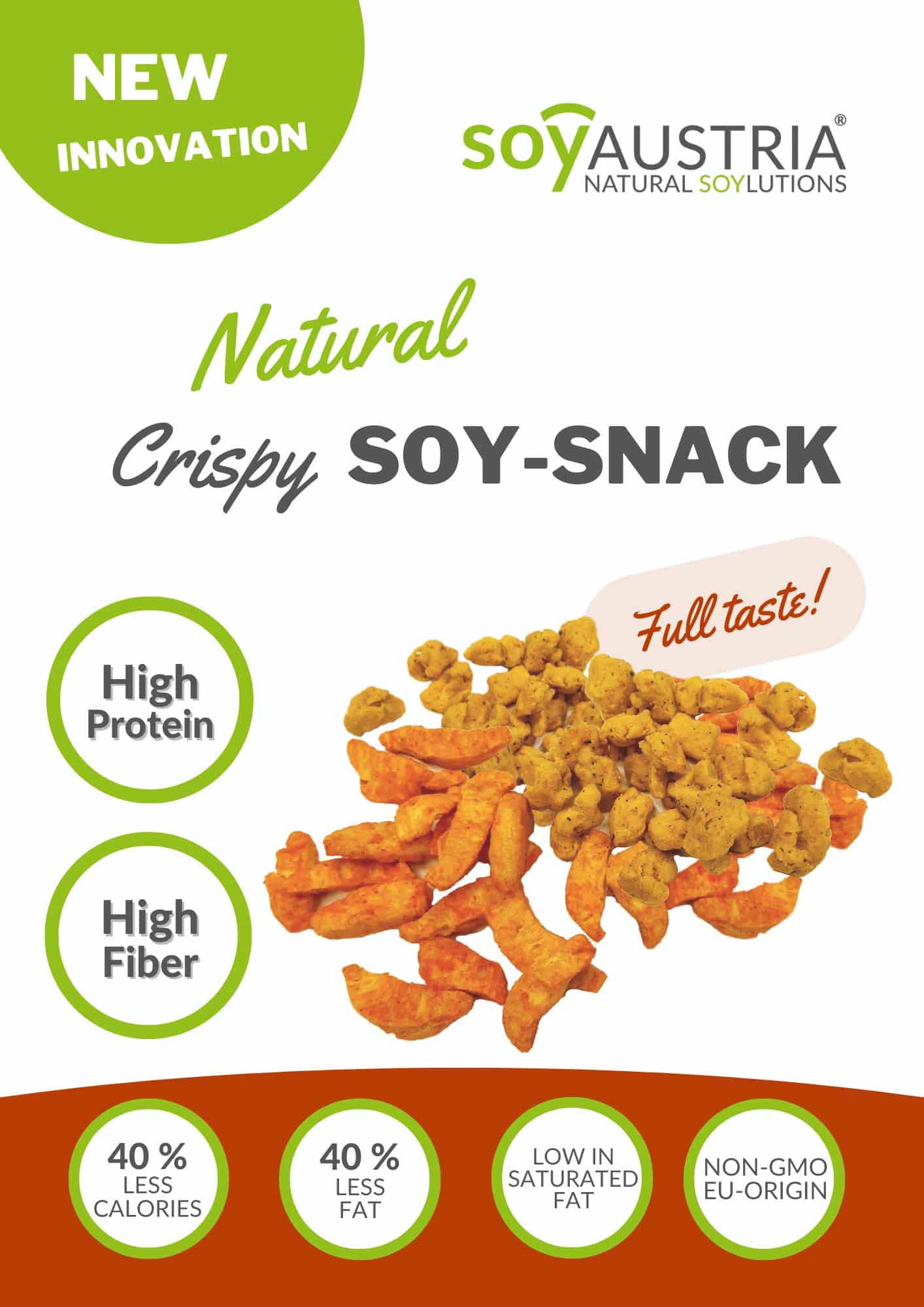New Innovation Natural Crispy SoySnack Soy Austria®