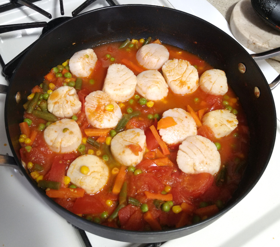 Moroccan Inspired Scallops in Harissa Sauce
